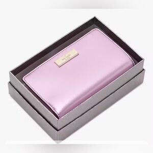 Kate Spade NWT Kenzie Boxed Medium Wallet. Quartz Pink.